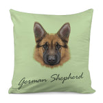 German Shepherd Dog Portrait Print Pillow Cover