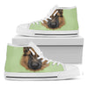 German Shepherd Dog Portrait Print White High Top Shoes