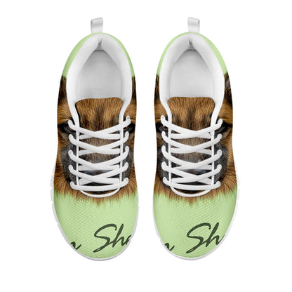 German Shepherd Dog Portrait Print White Sneakers