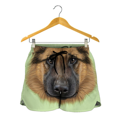 German Shepherd Dog Portrait Print Women's Shorts