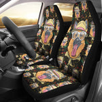 German Shepherd With Glasses Universal Fit Car Seat Covers GearFrost