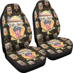 German Shepherd With Glasses Universal Fit Car Seat Covers GearFrost