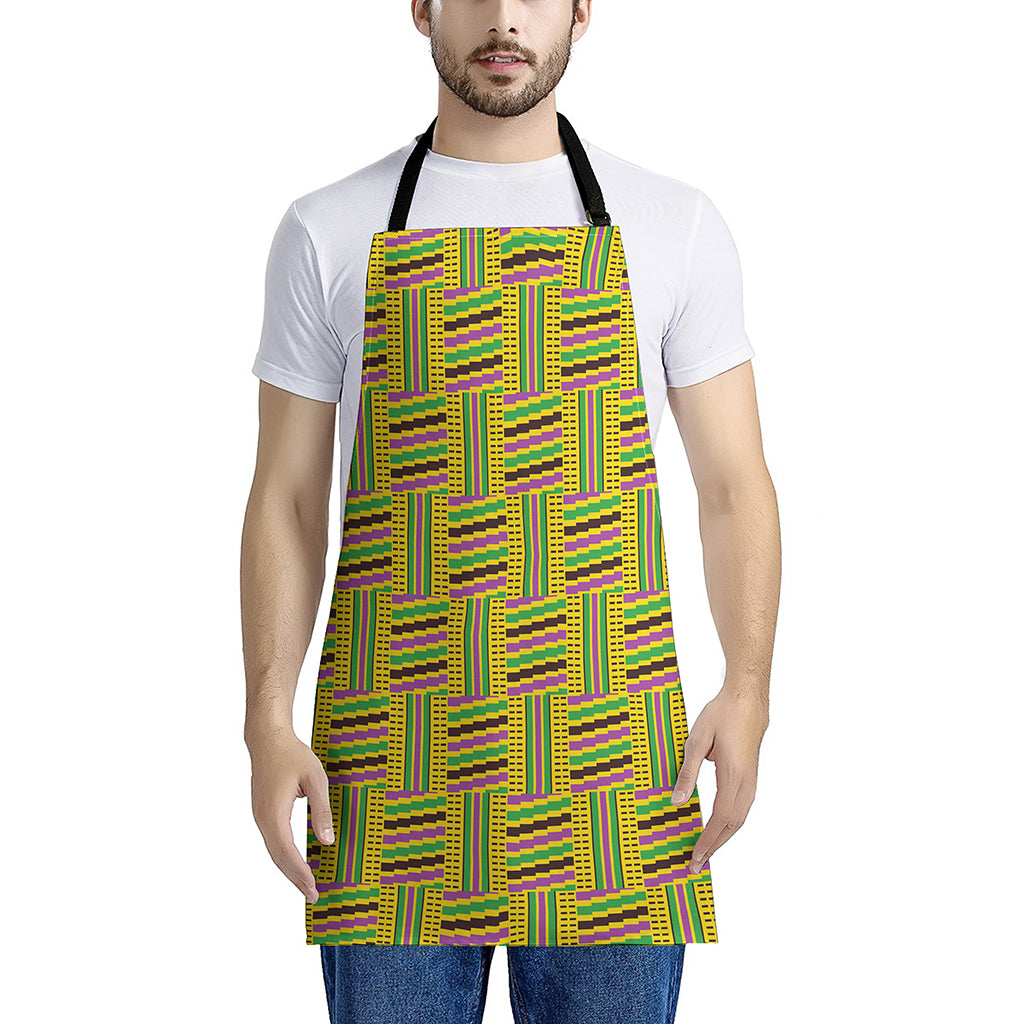 Ghana Kente Pattern Print Apron