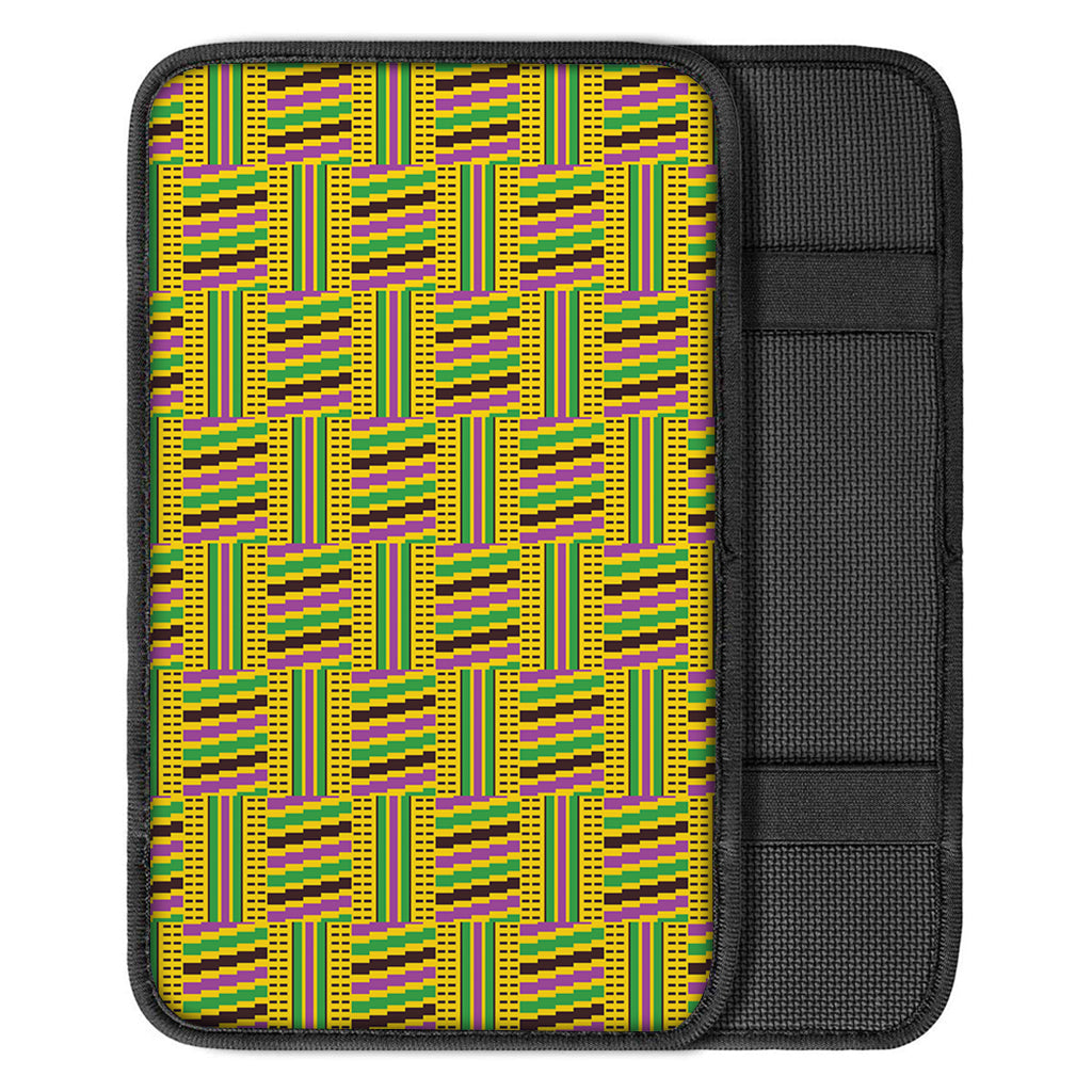 Ghana Kente Pattern Print Car Center Console Cover