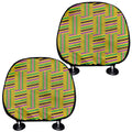 Ghana Kente Pattern Print Car Headrest Covers