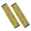 Ghana Kente Pattern Print Car Seat Belt Covers