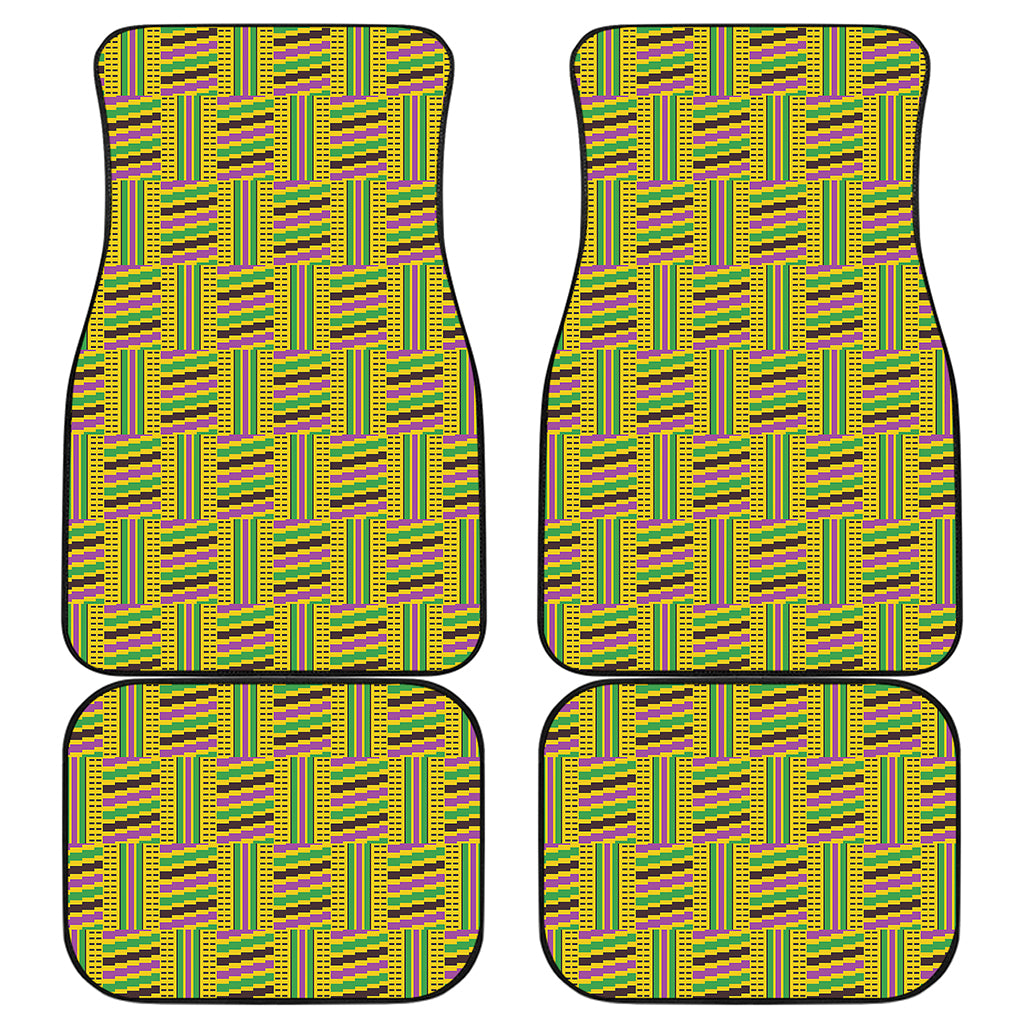 Ghana Kente Pattern Print Front and Back Car Floor Mats