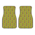 Ghana Kente Pattern Print Front Car Floor Mats