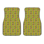 Ghana Kente Pattern Print Front Car Floor Mats