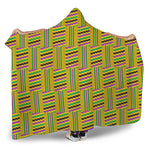 Ghana Kente Pattern Print Hooded Blanket