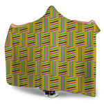 Ghana Kente Pattern Print Hooded Blanket