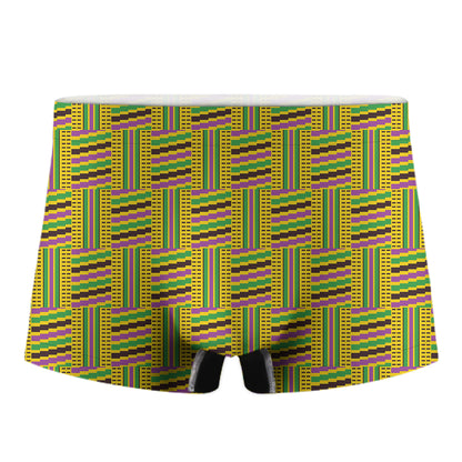 Ghana Kente Pattern Print Men's Boxer Briefs