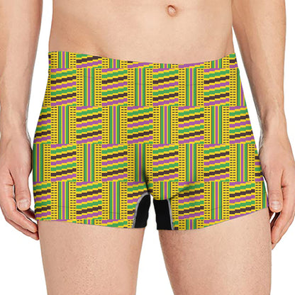 Ghana Kente Pattern Print Men's Boxer Briefs