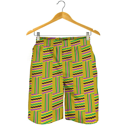 Ghana Kente Pattern Print Men's Shorts
