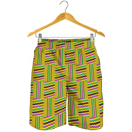 Ghana Kente Pattern Print Men's Shorts