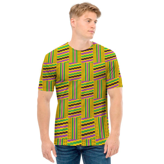 Ghana Kente Pattern Print Men's T-Shirt