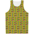 Ghana Kente Pattern Print Men's Tank Top