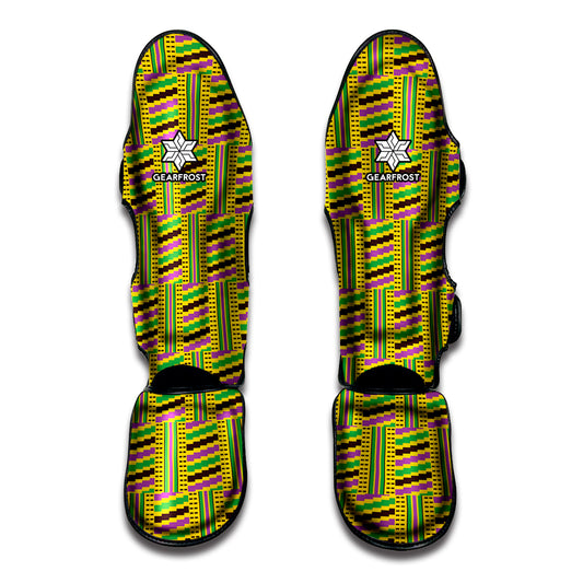 Ghana Kente Pattern Print Muay Thai Shin Guard