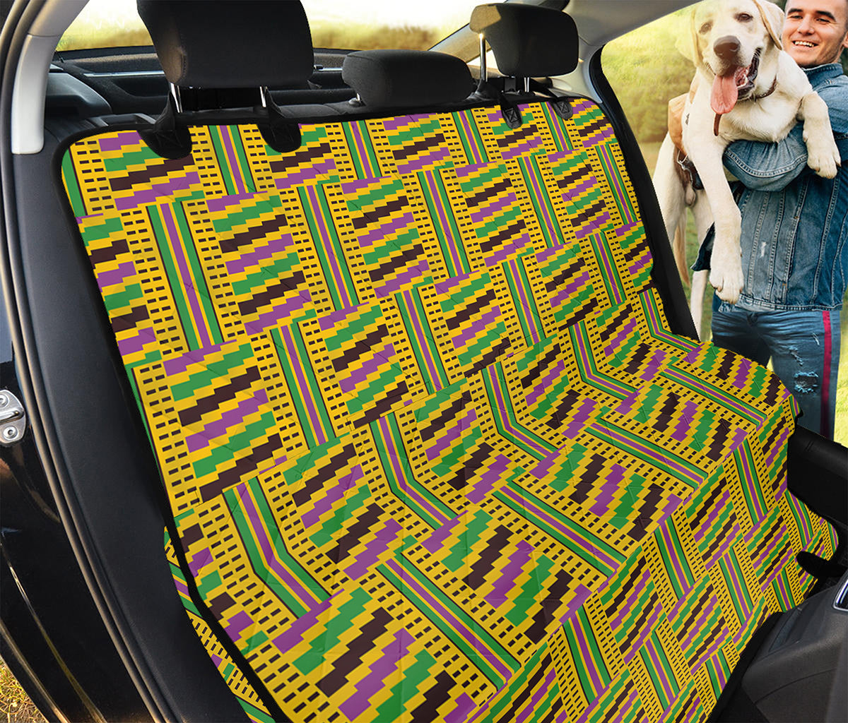 Ghana Kente Pattern Print Pet Car Back Seat Cover
