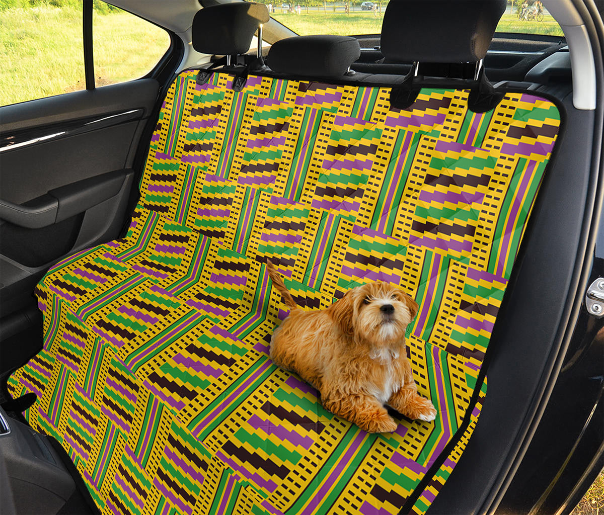 Ghana Kente Pattern Print Pet Car Back Seat Cover