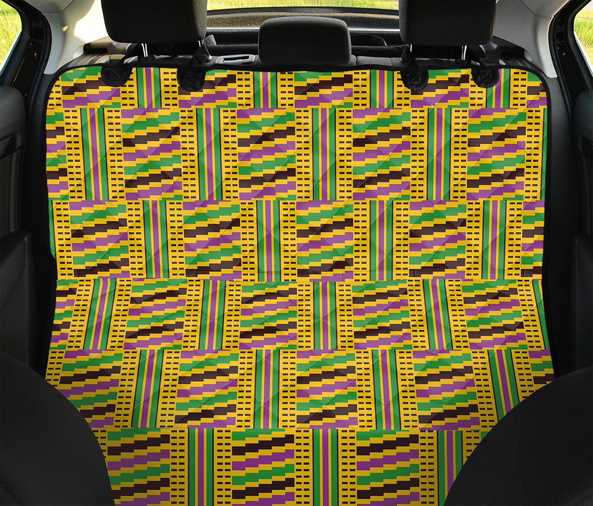Ghana Kente Pattern Print Pet Car Back Seat Cover