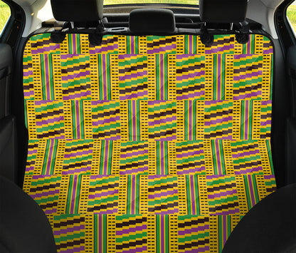Ghana Kente Pattern Print Pet Car Back Seat Cover