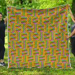 Ghana Kente Pattern Print Quilt