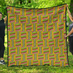 Ghana Kente Pattern Print Quilt