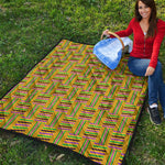 Ghana Kente Pattern Print Quilt
