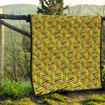 Ghana Kente Pattern Print Quilt