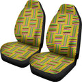 Ghana Kente Pattern Print Universal Fit Car Seat Covers