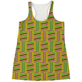 Ghana Kente Pattern Print Women's Racerback Tank Top