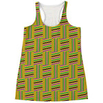 Ghana Kente Pattern Print Women's Racerback Tank Top