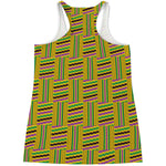 Ghana Kente Pattern Print Women's Racerback Tank Top