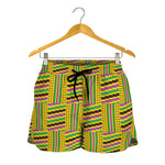 Ghana Kente Pattern Print Women's Shorts