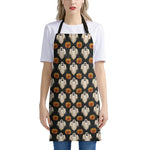 Ghost And Pumpkin Pattern Print Apron