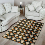 Ghost And Pumpkin Pattern Print Area Rug