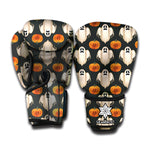 Ghost And Pumpkin Pattern Print Boxing Gloves