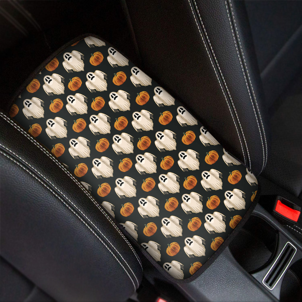 Ghost And Pumpkin Pattern Print Car Center Console Cover