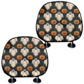 Ghost And Pumpkin Pattern Print Car Headrest Covers