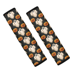 Ghost And Pumpkin Pattern Print Car Seat Belt Covers