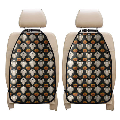 Ghost And Pumpkin Pattern Print Car Seat Organizers