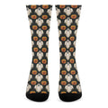 Ghost And Pumpkin Pattern Print Crew Socks