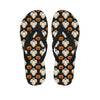 Ghost And Pumpkin Pattern Print Flip Flops