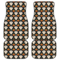 Ghost And Pumpkin Pattern Print Front and Back Car Floor Mats