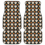 Ghost And Pumpkin Pattern Print Front and Back Car Floor Mats