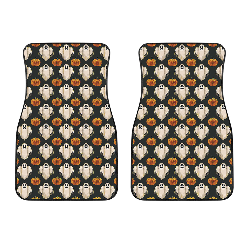 Ghost And Pumpkin Pattern Print Front Car Floor Mats