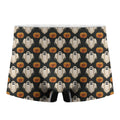 Ghost And Pumpkin Pattern Print Men's Boxer Briefs