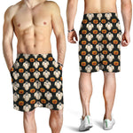 Ghost And Pumpkin Pattern Print Men's Shorts