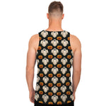 Ghost And Pumpkin Pattern Print Men's Tank Top